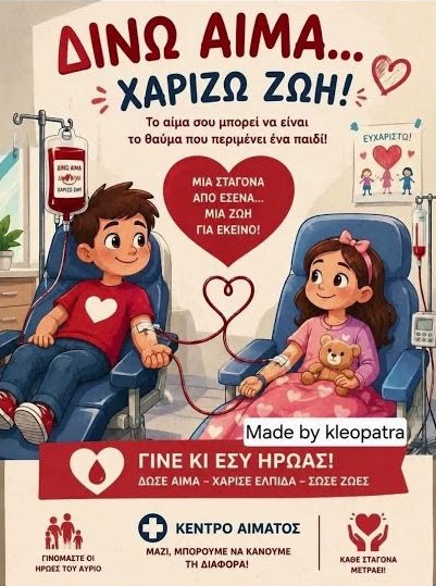 **14 Ιουνίου – Παγκόσμια Ημέρα Εθελοντή Αιμοδότη**